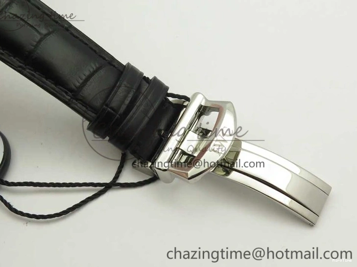 MIROTIME 0129 Snug Portofino IW391022 SS ZK 1:1 Best Edition White Dial Gold Markers On Black Leather Strap A 7130